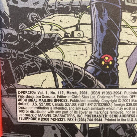 X-Force: Assorted Set No. 110- 115 & 117-119. Marvel Comics (2001) - Picture 16 of 16